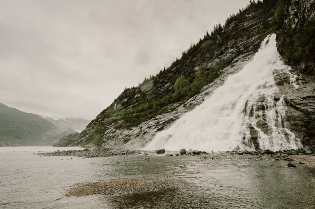 Nugget Falls and Mendenhall Lake