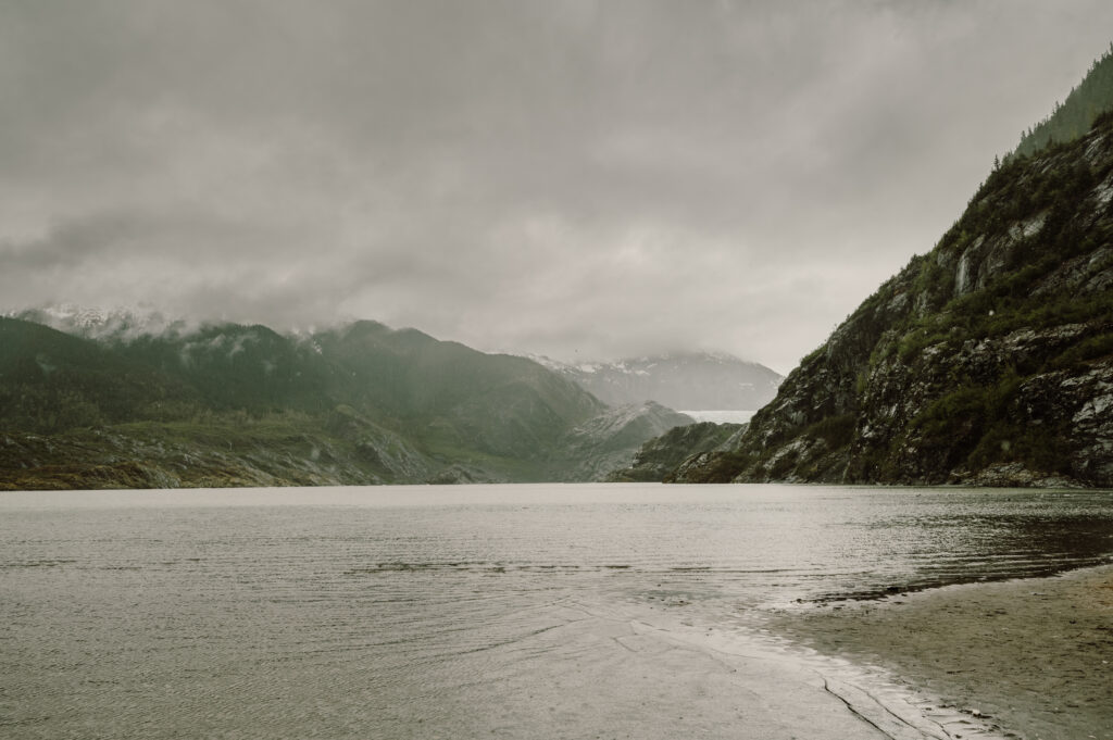 Mendenhall Lake with glacier