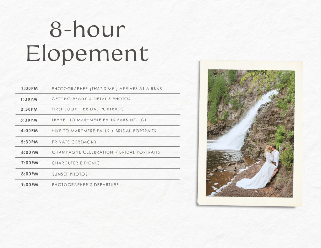 Mountain Rainer elopement timeline template organized by Payton Rademacher Photography - PNW elopement photographer