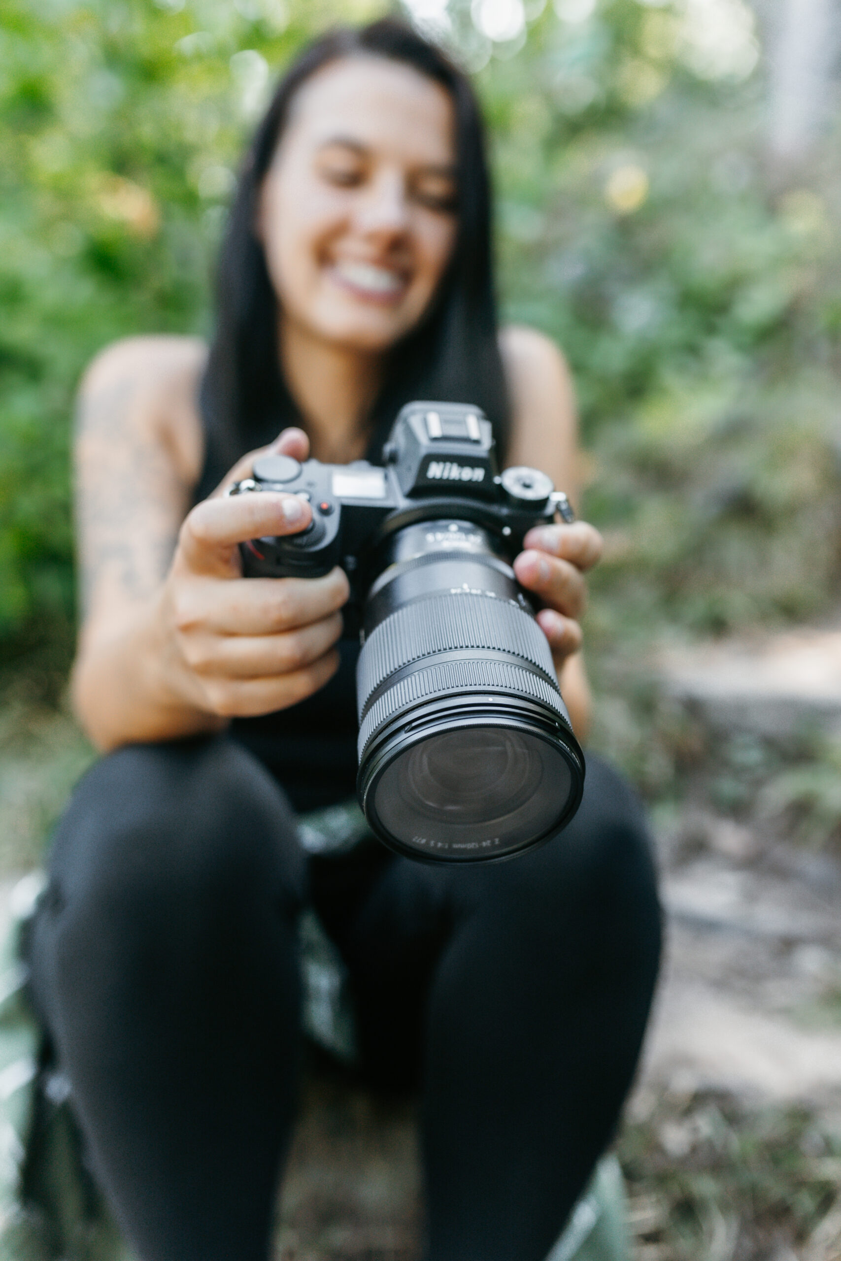 Deaf female with camera