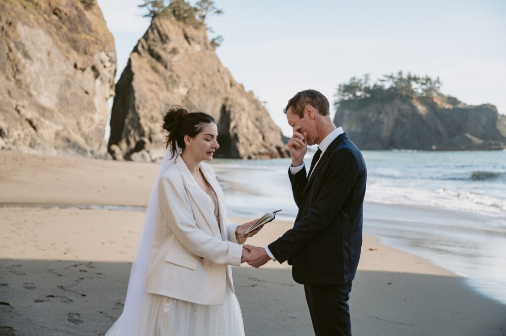 Coastal Elopement Couple