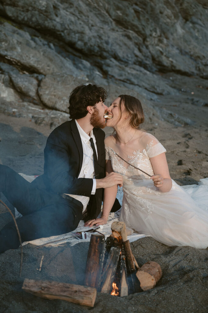 Beach Elopement Couple